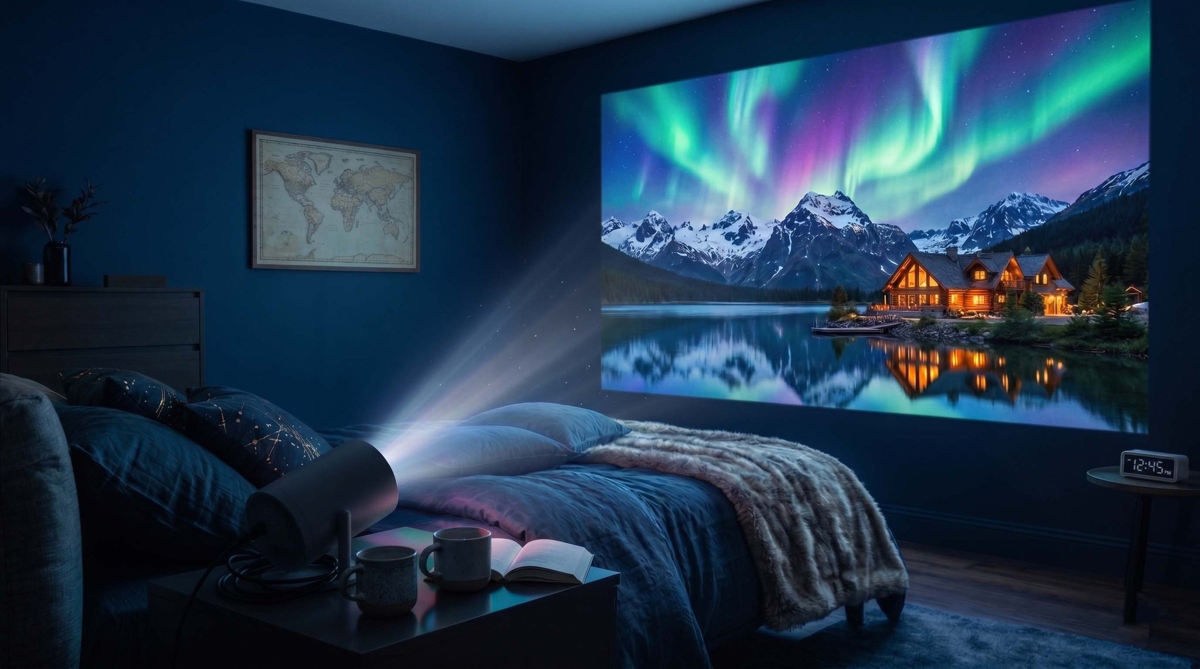 Turn any wall Into a 120-Inch cinema.